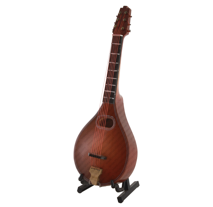 Miniature Dark Brown Mandolin Musical Instrument Replica Gift